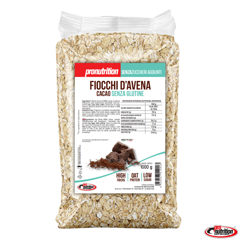 PRO NUTRITION - FIOCCHI D'AVENA CACAO SENZA GLUTINE 1kg