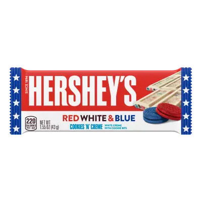 HERSHEY'S - RED WHITE & BLUE CHOCOLATE TAB