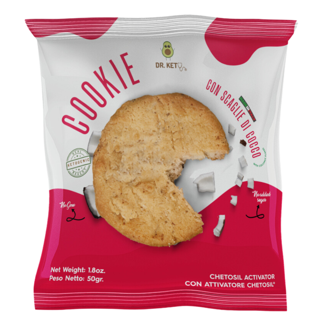 DR. KETO - COOKIE - CON SCAGLIE DI COCCO-American Fitness 2.0