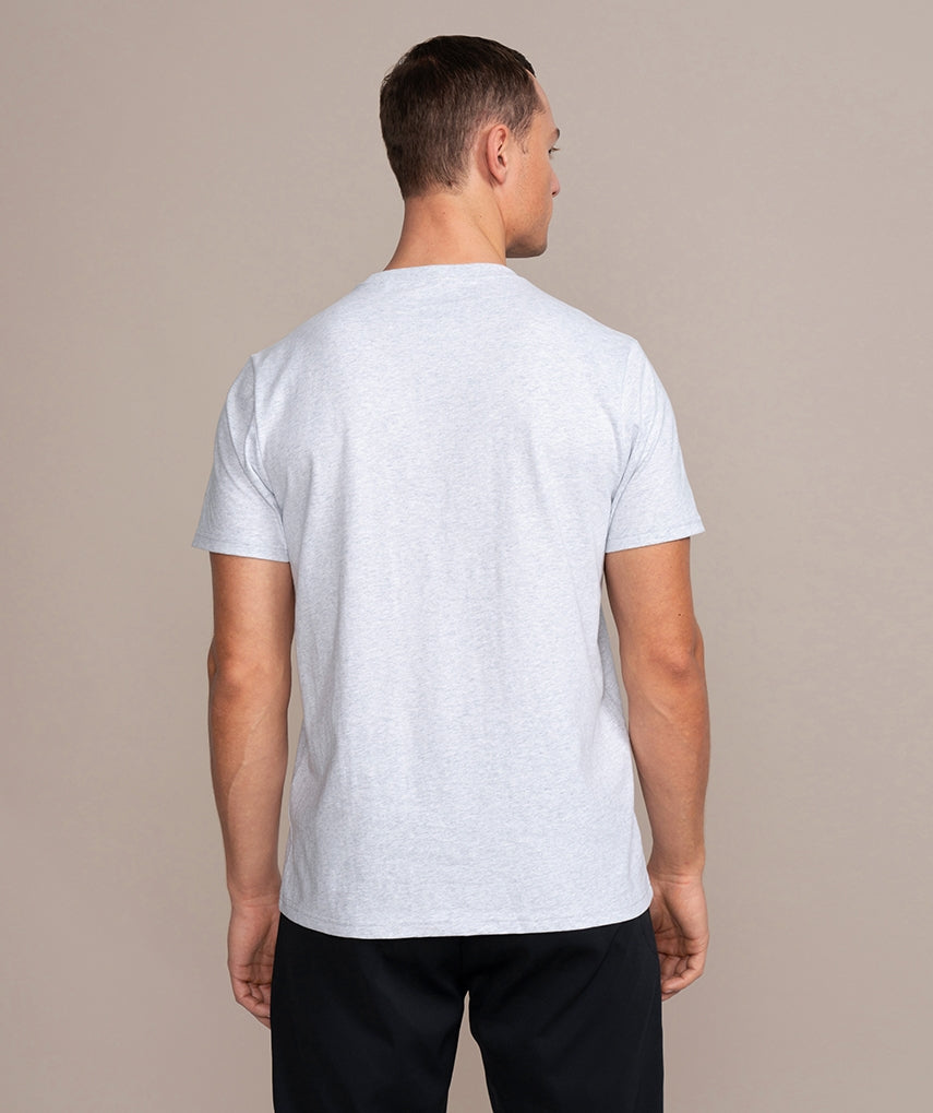 GOLD'S GYM - MUSCLE JOE CREW NECK TEE - LIGHT GREY MELANGE