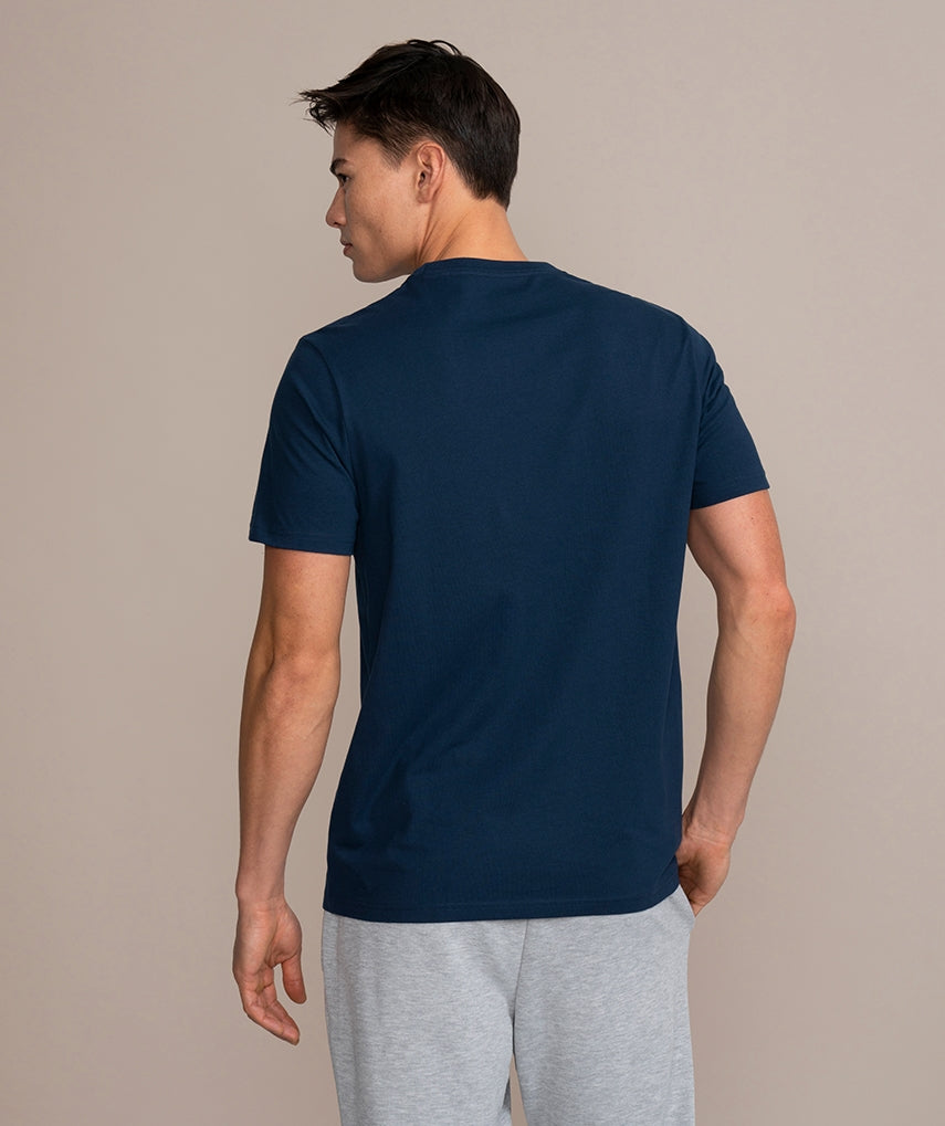 GOLD'S GYM - MUSCLE JOE CREW NECK TEE - NAVY