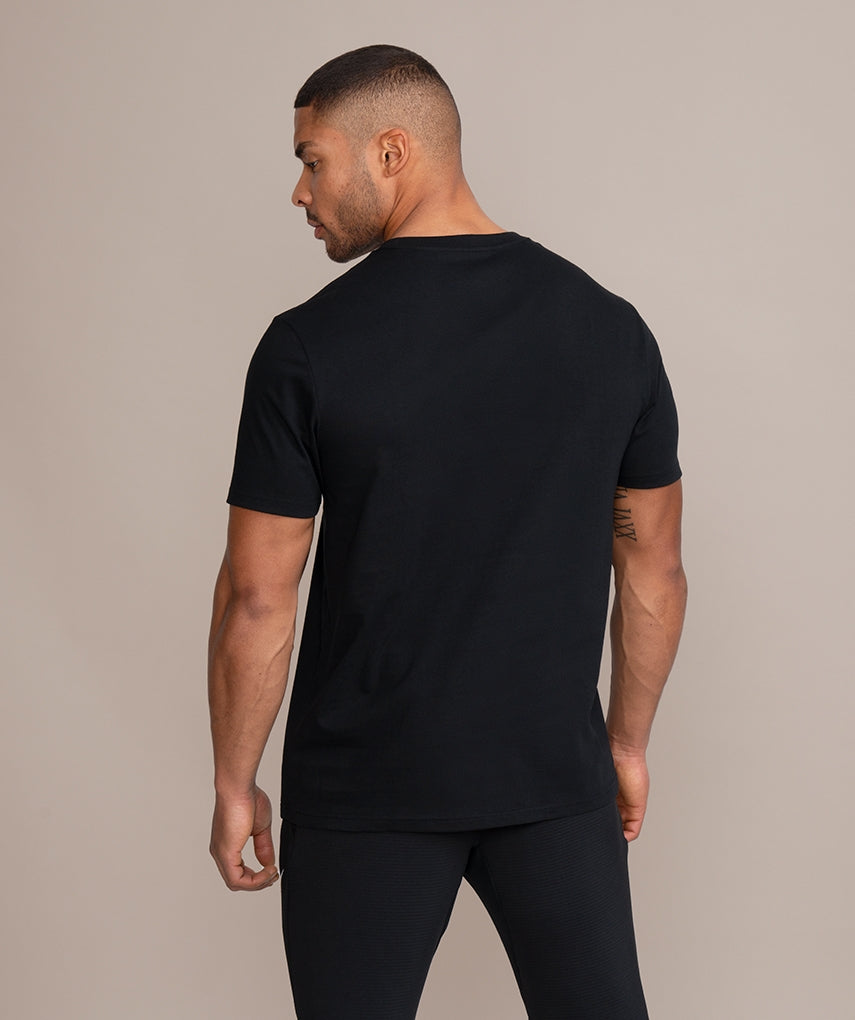 GOLD'S GYM - WEIGHT PLATE CREW NECK TEE - BLACK