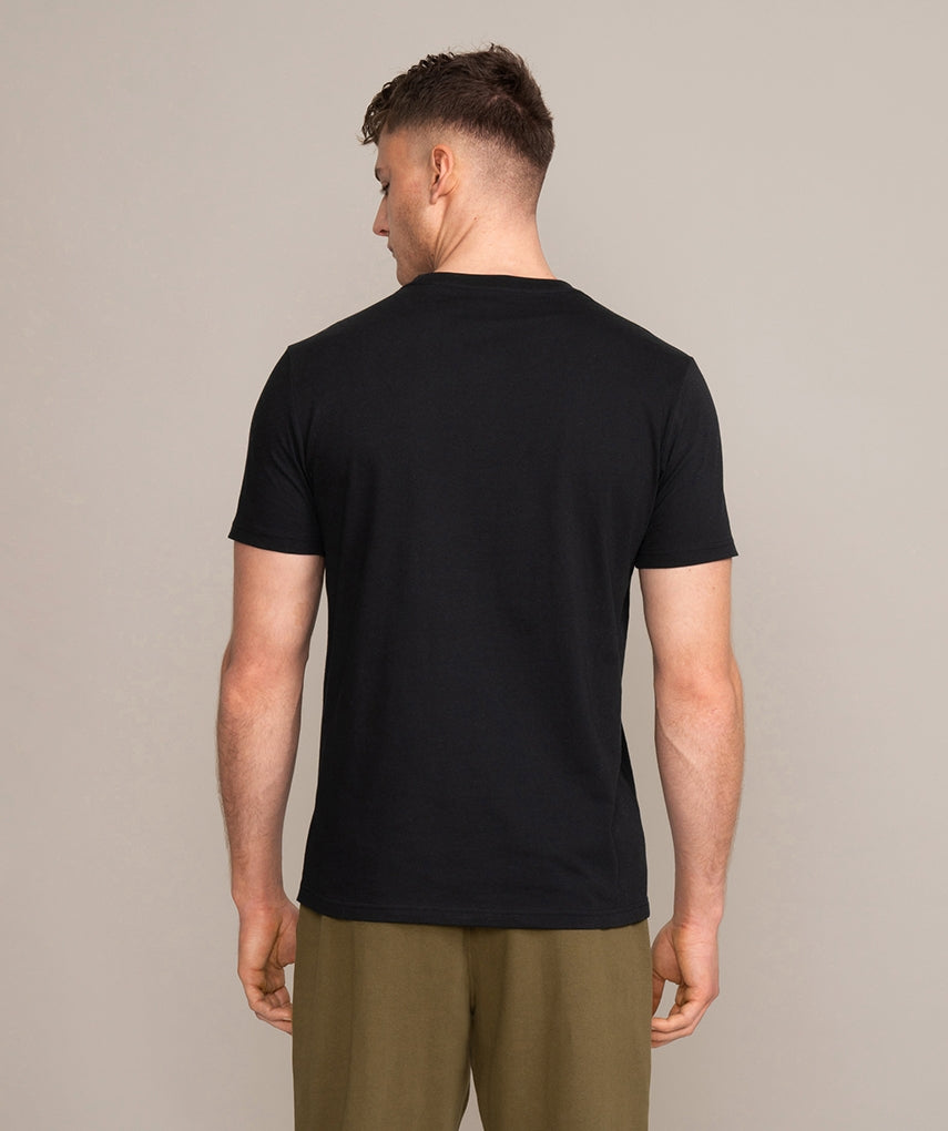 GOLD'S GYM - MUSCLE JOE CREW NECK TEE - BLACK