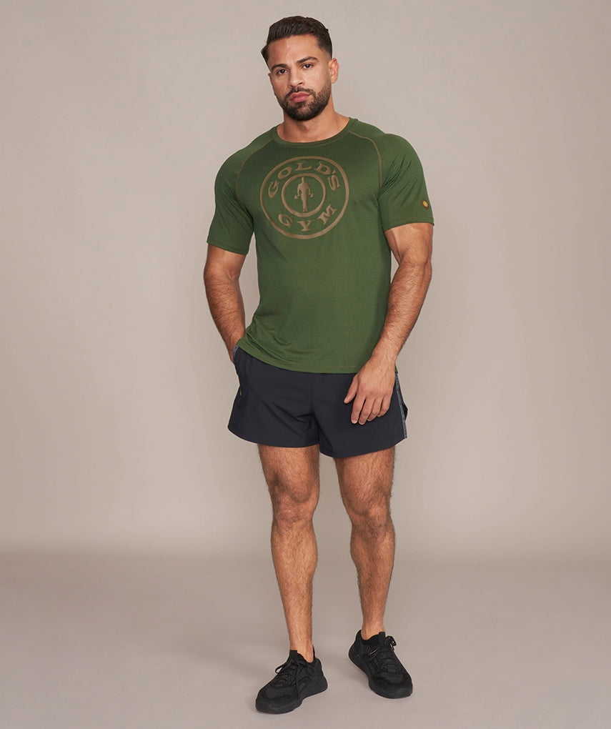 GOLD'S GYM - T-SHIRT TRAINING LOOSE KURT - DARK OLIVE