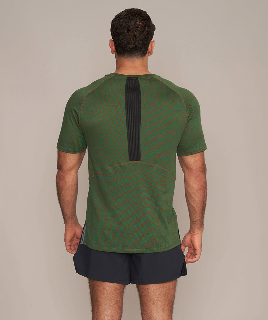 GOLD'S GYM - T-SHIRT TRAINING LOOSE KURT - DARK OLIVE