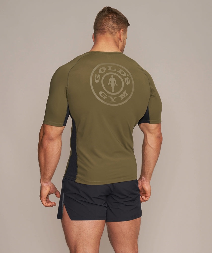 GOLD'S GYM - T-SHIRT TRAINING FITTED ROB - DARK OLIVE