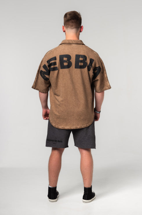 NEBBIA - WASHED-OFF OVERSIZED SHIRT 90'S THROWBACK 347
