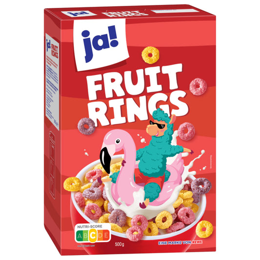JA! - CEREALI FRUIT RINGS 500g