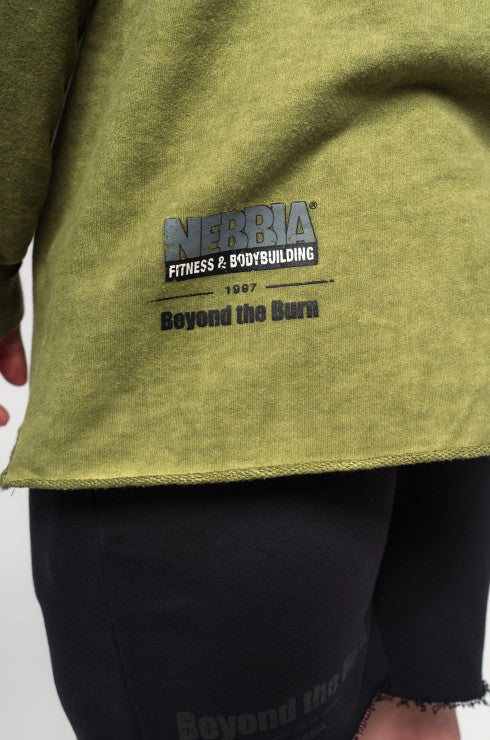 NEBBIA - WASHED-OFF OVERSIZED PULLOVER HOODIE NO BS 371