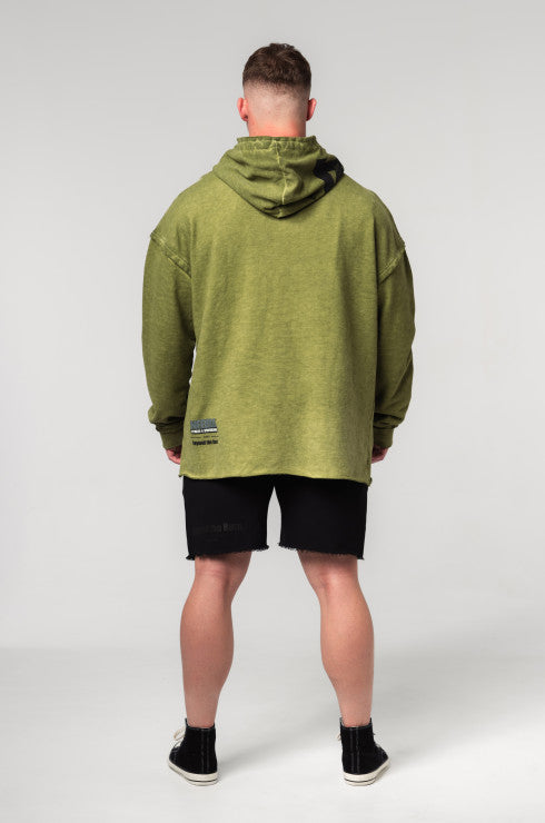 NEBBIA - WASHED-OFF OVERSIZED PULLOVER HOODIE NO BS 371