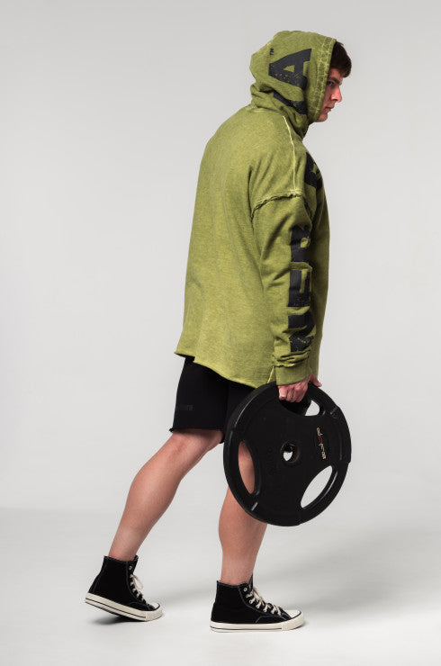 NEBBIA - WASHED-OFF OVERSIZED PULLOVER HOODIE NO BS 371