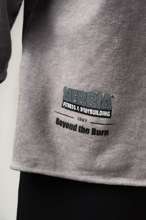 NEBBIA - WASHED-OFF OVERSIZED PULLOVER HOODIE NO BS 371