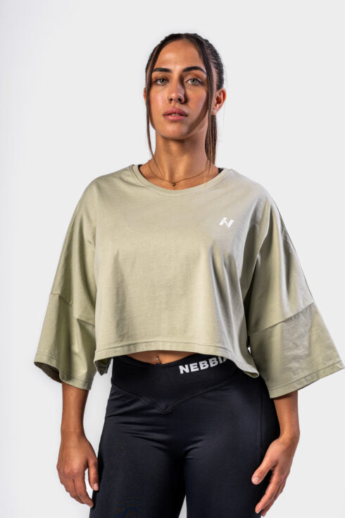 NEBBIA T-shirt corta e oversize JUST FLOW 431