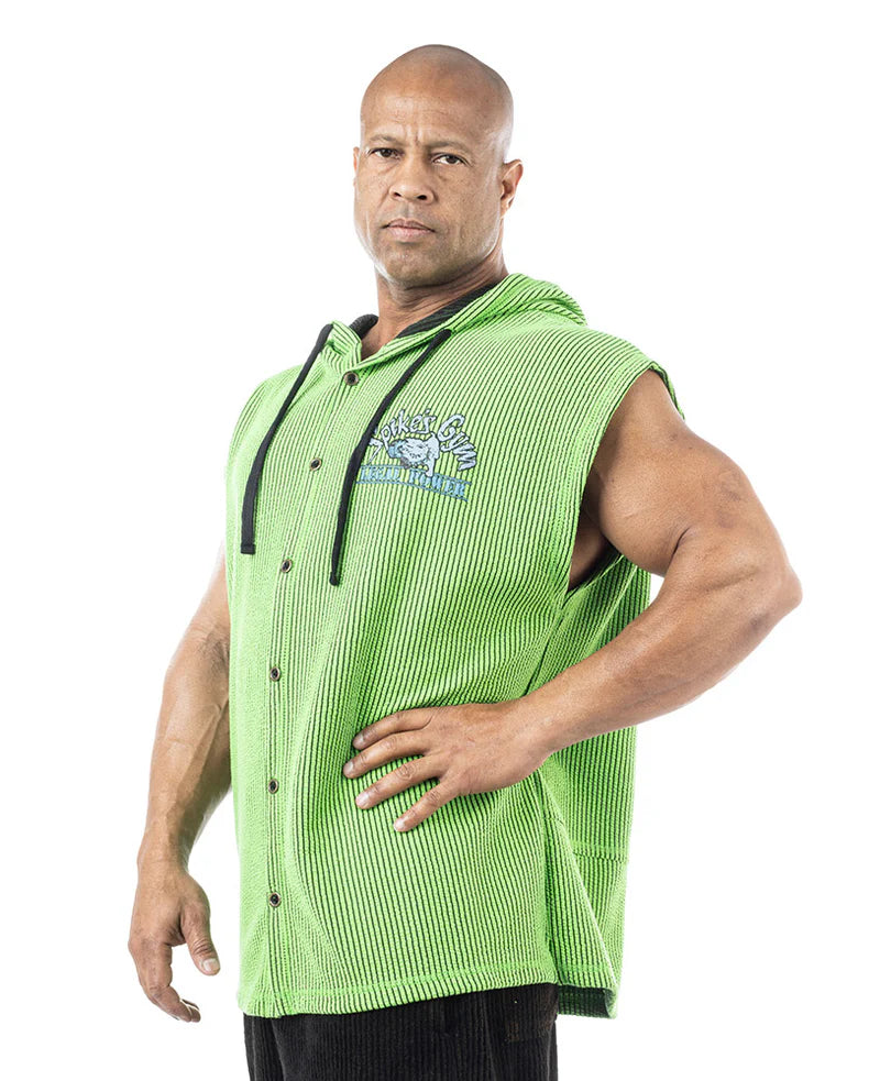 LEGAL POWER-Felpa con cappuccio Boston Oldschool Spikes senza maniche al neon