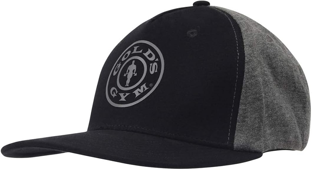 GOLD'S GYM - MENS CONTRAST FABRIC FLAT PEAK CAP GGHAT-094