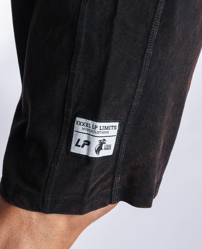 LEGAL POWER - LPLIMITS STONEWASHED JERSEY PIQUE SHORTS