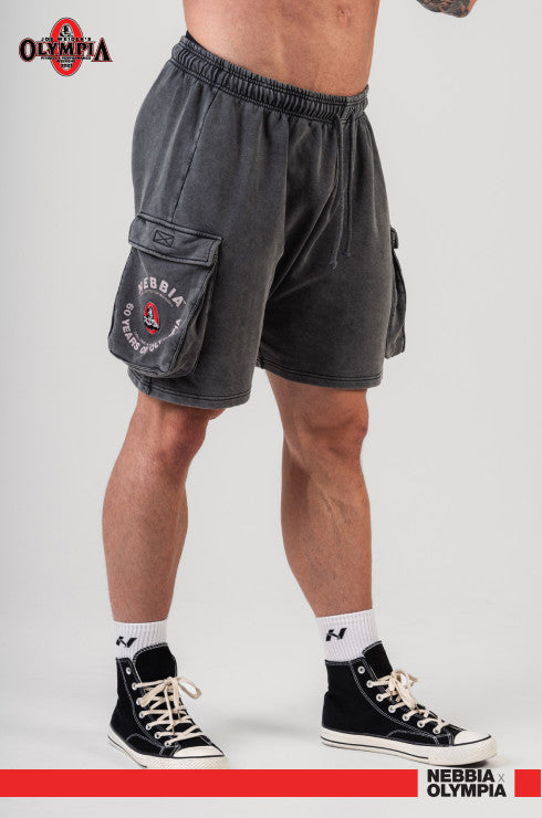 NEBBIA - WASHED LOOSE FIT CARGO SHORTS LEGACY 787
