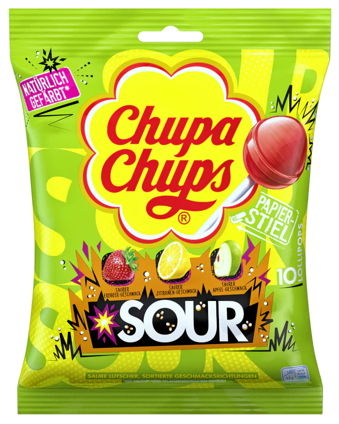 CHUPA CHUPA - SOUR LOLLIPOP 10x12g