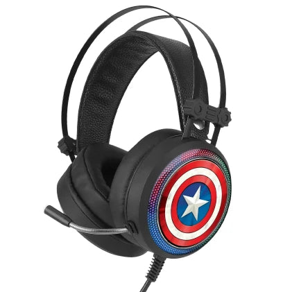 CUFFIE - MARVEL CAPITAN AMERICA LED GAMING HEADPHONES-American Fitness 2.0