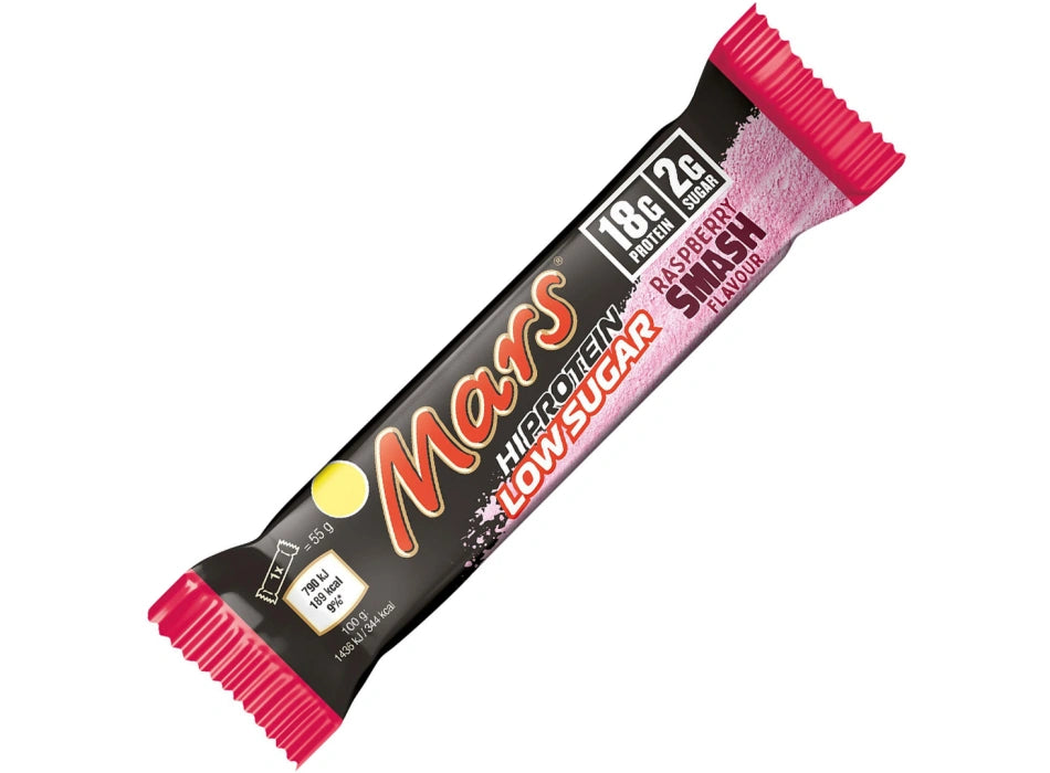 MARS PROTEIN - MARS HIPROTEIN RASPBERRY SMASH LOW SUGAR 55g