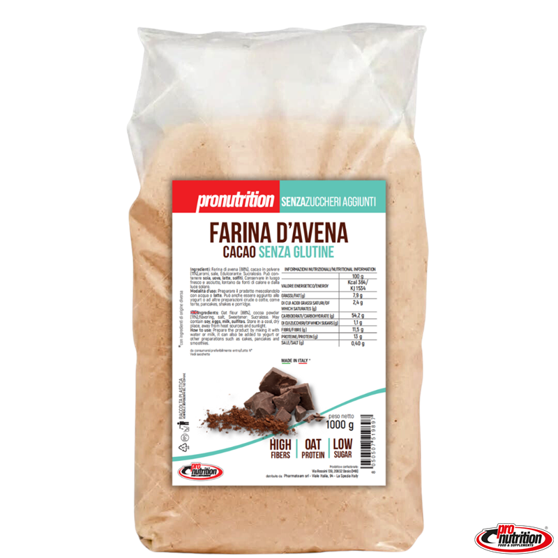 PRO NUTRITION - FARINA D'AVENA AROMATIZZATA SENZA GLUTINE 1kg