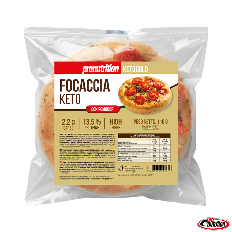 PRONUTRITION-FOCACCIA KETO POMODORO 120GR