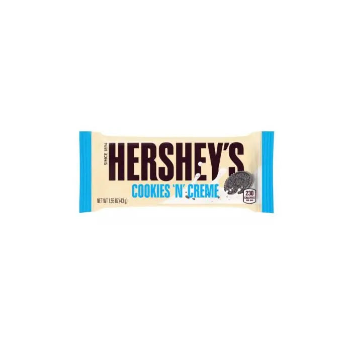 HERSHEY'S - COOKIES 'N' CREME CHOCOLATE TAB 43g