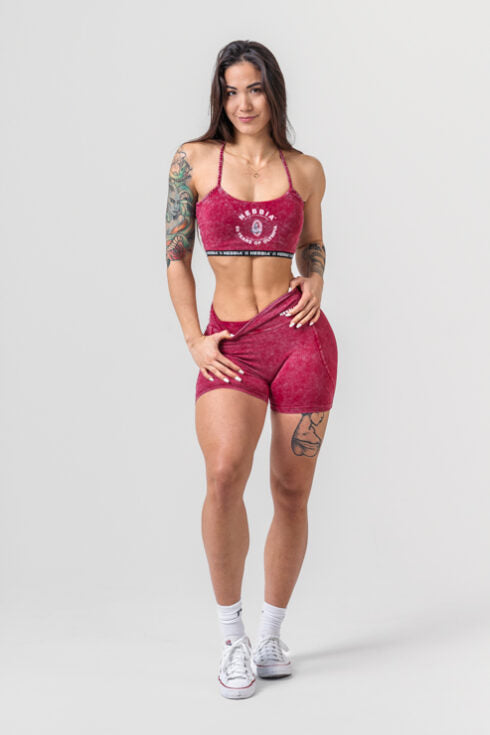 NEBBIA - WASHED HIGH WAISTED LEGGINGS SHORTS HERITAGE 780