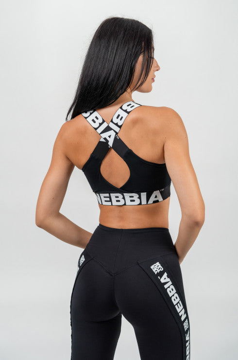 NEBBIA - MEDIUM-SUPPORT CRISS CROSS SPORTS BRA ICONIC 230