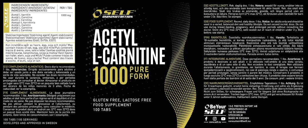 SELF - ACETYL L-CARNITINE 1000 100cps