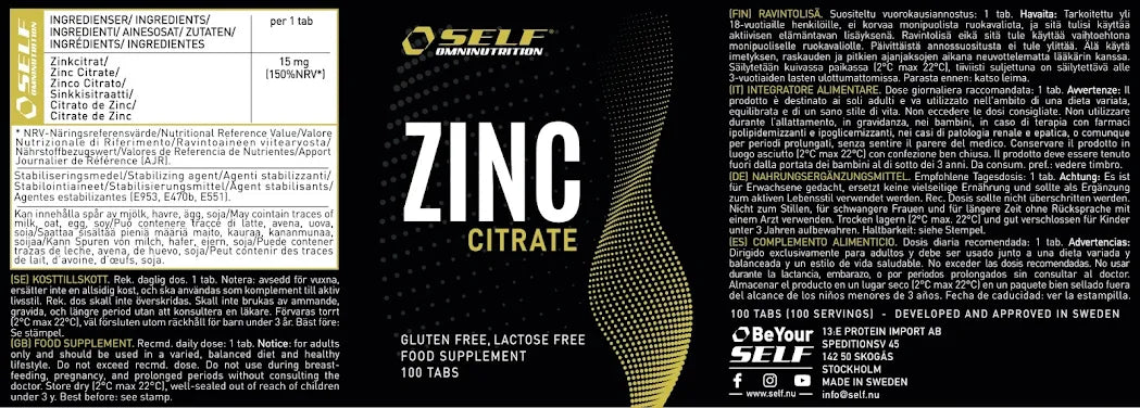 SELF - ZINC CITRATE 100cps