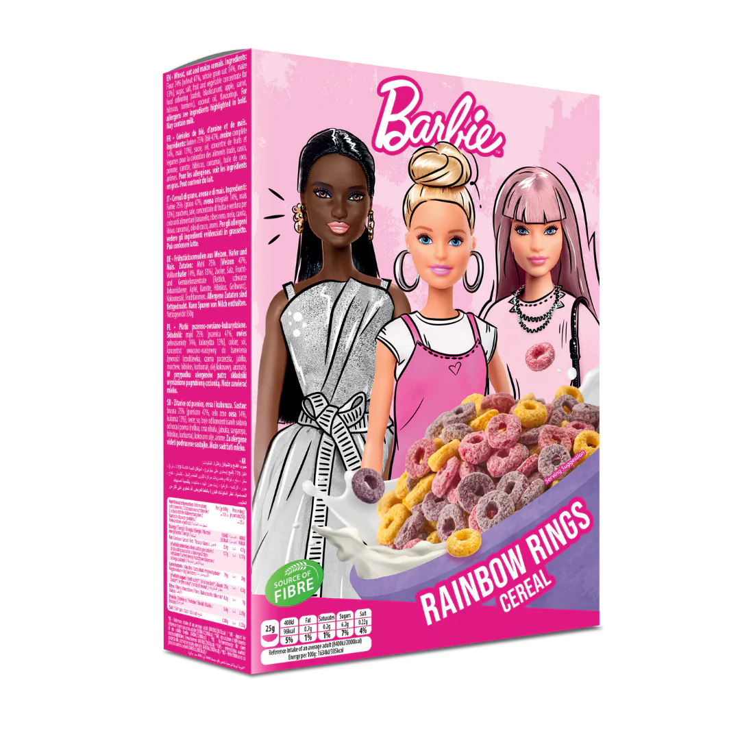 BARBIE - RAINBOW RINGS CEREAL 350g